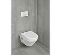 Villeroy et Boch Architectura Combi-Pack Vasque à poser murale 5684CLR1, 37 x 53 cm, ovale, horizontale, TwistFlush, montage mural, White Alpin CeramicPlus