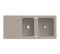 Villeroy und Boch Architectura évier 338002AM avec garniture de vidage et actionnement excentrique, amande