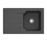 Villeroy et Boch Architectura MetalRim évier 334001i4 Graphit , garniture de vidange avec commande manuelle