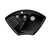 Villeroy und Boch Arena évier d'angle d'angle 672902J0 garniture de vidange , actionnement excentrique, bac à restes, chromite