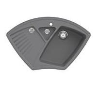 Villeroy und Boch Arena évier d'angle d'angle 672901SL garniture de vidange , fonctionnement manuel, restes de cuvette, pierre