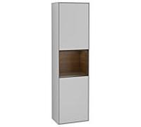 Villeroy et Boch armoire Finion G470GNGJ 41.8x151.6cm, droite, émotion, étagère placage noyer, gris clair mat