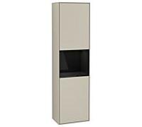 Villeroy und Boch armoire Finion G470PHHH 41.8x151.6cm, droite, émotion, étagère Glossy Black Lacquer , Sand Matt Lacquer