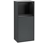 Villeroy et Boch Armoire latérale Finion F510PDHG 41.8x93.6x27cm, droite, étagère au dessus noir mat, Midnight Blue Matt Lacquer