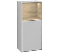 Villeroy et Boch Armoire latérale Finion G500PCGJ 41.8x93.6cm, gauche, émotion, étagère au-dessus de Oak Veneer , gris clair mat