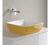 Villeroy und Boch Artis vasque à poser 417841BCW9 41x41cm, sans plage de robinetterie, sans trop-plein, Indian Summer