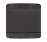 VILLEROY ET BOCH Assiette plate carré 28 cm noir - Manufacture Rock