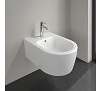 Villeroy et Boch Avento Bidet suspendu 54050001 Blanc, 37 x 53 cm, 1 trou de robinetterie, avec trop-plein