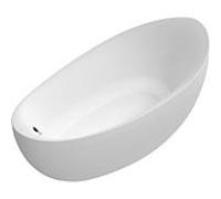 Villeroy & Boch Aveo new generation Baignoire îlot 190x95x44.3cm Quaryl ovale avec vidage et trop-plein monté Blanc mat ubq194ave9w1v-rw