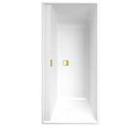 Villeroy und Boch Collaro baignoire rectangulaire UBA160COR2JV-01 160x75cm, version à encastrer or, blanc baignoire blanc alpine