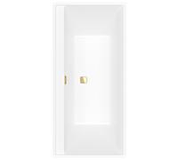 Villeroy und Boch Collaro baignoire rectangulaire UBA160COR2JV-RW 160x75cm, version intégrée or, couleur baignoire Stone White