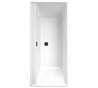 Villeroy und Boch Collaro baignoire rectangulaire UBA170COR2NV-01 170x75cm, version encastrée noir mat, blanc baignoire blanc alpine