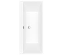 Villeroy & Boch Baignoire rectangulaire Collaro UBA180COR2DV-RW 180x80 cm Chrome Blanc de pierre