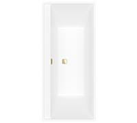 Villeroy und Boch Collaro baignoire rectangulaire UBA180COR2JV-RW 180x80cm, version intégrée or, couleur cuve pierre blanc