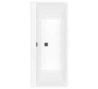 Villeroy et Boch Collaro baignoire rectangulaire UBA180COR2NV-RW 180x80cm, version encastrée Black Matt, couleur cuve Stone White