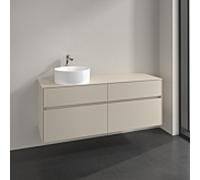 Villeroy und Boch Collaro meuble sous-vasque C04600VN 140x54,8x50cm, meuble sous-vasque à gauche, gris cachemire