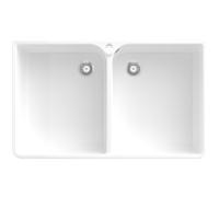 Villeroy und Boch double évier garniture de vidange avec commande manuelle, blanc