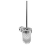 Villeroy & Boch Ensemble porte-brosse WC Elements Tender verre dépoli chromé