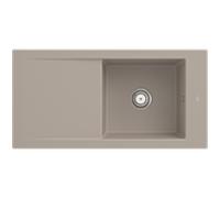 Villeroy und Boch évier 679001AM avec garniture de vidage et commande manuelle, amande
