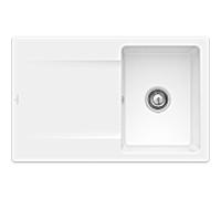 Villeroy und Boch évier à chasse d'eau 33342FR1 avec garniture de vidage et actionnement excentrique, blanc
