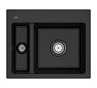 Villeroy und Boch Subway évier 67801FS5 avec garniture de vidage et le mode manuel, bois d' ébène