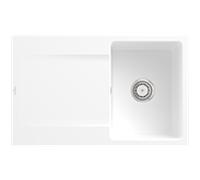 Villeroy und Boch Evier affleurant 33341FRW avec garniture de vidage et commande manuelle, Stone White