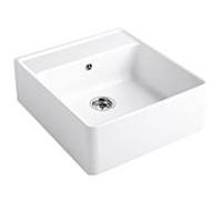 Villeroy et Boch évier simple cuve 632062R1 garniture de vidange , actionnement excentrique, kit de fixation, blanc