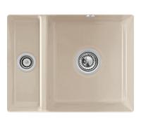 Villeroy und Boch évier sous plan 675802AM avec garniture de vidage et actionnement excentrique, Amande