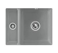 Villeroy und Boch évier sous plan 675802SL avec garniture de vidage et actionnement excentrique, Stone