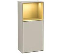 Villeroy et Boch Finion armoire côté F530HFHH 41.8cm, à droite, la station de charge, étagère mat or Sand Matt Lacquer , Sand Matt Lacquer