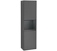 Villeroy et Boch Finion armoire F460HGGK 41.8x151.6x27cm, à gauche, étagère minuit Blue Matt Lacquer , mat anthracite