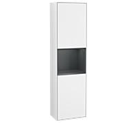 Villeroy & Boch V&B Armoire haute Finion 41,8x151,6cm, droite, gris mat avec laque blanche Quantité:1