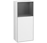 Villeroy et Boch Finion armoire latérale F510GKGF 41.8x93.6x27cm, droite, plateau étagère anthracite mat, laqué blanc brillant