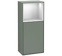 Villeroy et Boch Finion armoire latérale F510MTGM 41.8x93.6x27cm, à droite, au-dessus de tablette White Matt , Olive Matt Lacquer