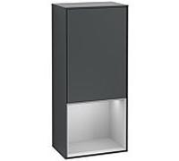 Villeroy und Boch Armoire latérale Finion F540GJHG 41.8x93.6x27cm, gauche, étagère sous Light Grey Matt , Midnight Blue Matt Lacquer