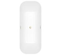 Villeroy et Boch Finion baignoire îlot rectangulaire 177FIN7N2BCV1RW 170 x 70 cm, arrivée d'eau, anneau design, tablier Color on Demand, blanc pierre, champagne