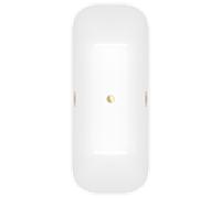 Villeroy und Boch Finion baignoire autoportante rectangulaire 177FIN7N3BCV3RW 170 x 70 cm, arrivée d'eau, tablier Color on Demand, blanc pierre, or