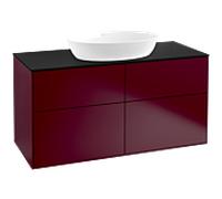 Villeroy et Boch Finion FA3200HB 120x60,3cm, plaque de recouvrement noir mat, Peony Matt