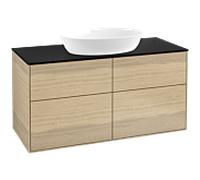 Villeroy und Boch Finion FA3200PC 120x60.3cm, plaque de recouvrement noir mat, Oak Veneer
