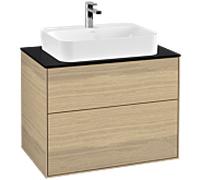 Villeroy und Boch Finion Villeroy und Boch F34200PC 80x60,3cm, plaque de finition noir mat, Oak Veneer