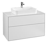 Villeroy und Boch Finion Villeroy und Boch F35100MT 100x60,3cm, plaque de finition blanc mat, laqué blanc mat