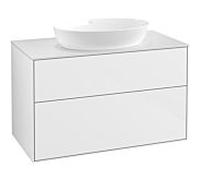 Villeroy et Boch Finion Villeroy et Boch FA0100GF 100x60,3cm, plaque de finition blanc mat, laqué blanc brillant