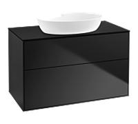 Villeroy und Boch Finion Villeroy und Boch FA0200PD 100x60,3cm, plaque de finition noir mat, laqué noir mat