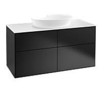 Villeroy und Boch Finion Villeroy und Boch FA3100PD 120x60.3cm, plaque de recouvrement blanc mat, laqué noir mat