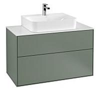 Villeroy et Boch Finion Villeroy et Boch G10100GM 100x60.3x50.1cm, plaque de finition blanc mat, Olive Matt Lacquer