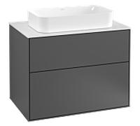 Villeroy und Boch Finion Villeroy und Boch G22100GK 80x60,3cm, Emotion, plaque de finition blanc mat, anthracite mat
