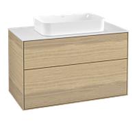Villeroy et Boch Finion Villeroy et Boch G23100PC 100x60,3cm, Emotion, plaque de finition blanc mat, Oak Veneer