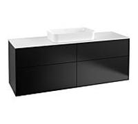 Villeroy et Boch Finion Villeroy et Boch G32100PD 160x60.3cm, Emotion, plaque de finition blanc mat, laqué noir mat