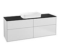 Villeroy et Boch Finion Villeroy et Boch G32200MT 160x60,3cm, Emotion, plaque de finition noir mat, laqué blanc mat