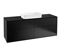 Villeroy et Boch Finion Villeroy et Boch G32200PD 160x60,3cm, Emotion, plaque de finition noir mat, laqué noir mat